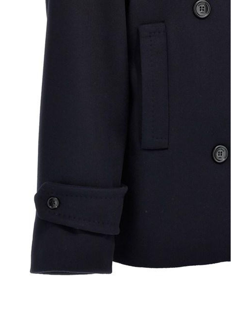 Max Mara Blue Laveno Double-Breasted Coat