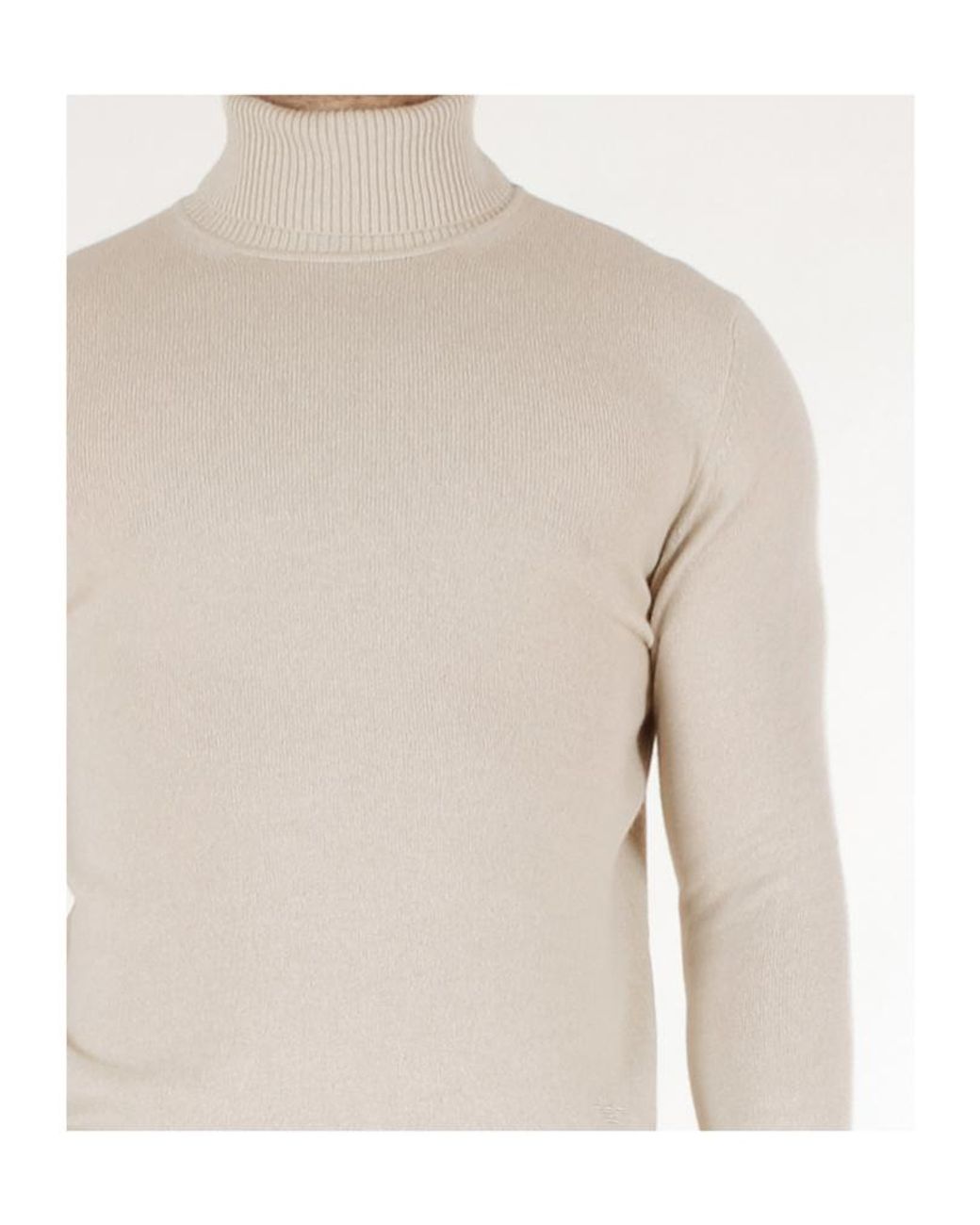 Emporio Armani White Long-Sleeved Sweater for men