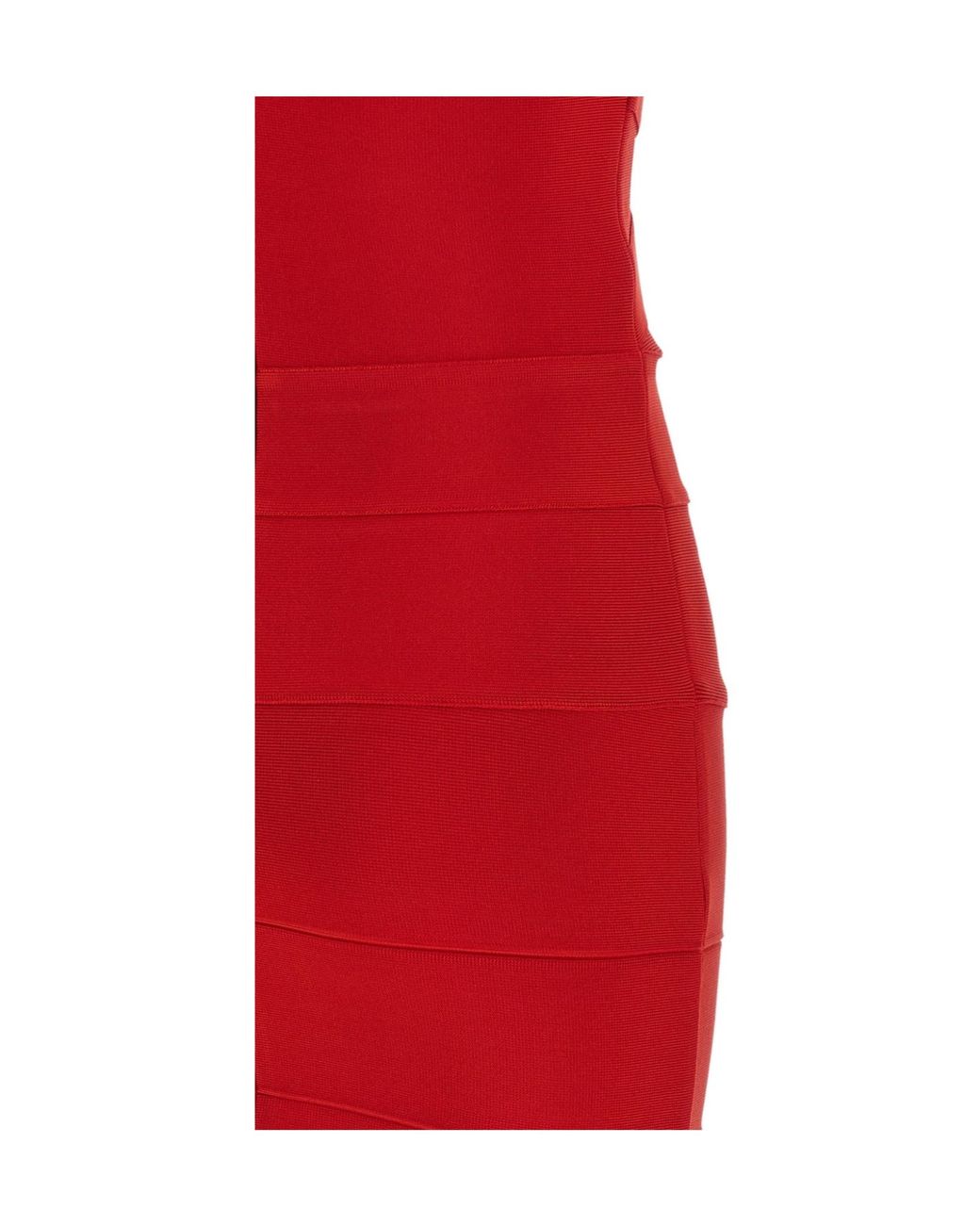 ROTATE BIRGER CHRISTENSEN Red Mini Fitted Knit Dress Recycled Polyester