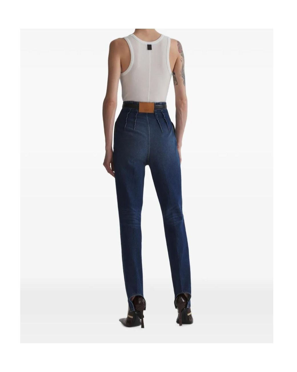 Mugler Blue Hight Waist Denim Pants