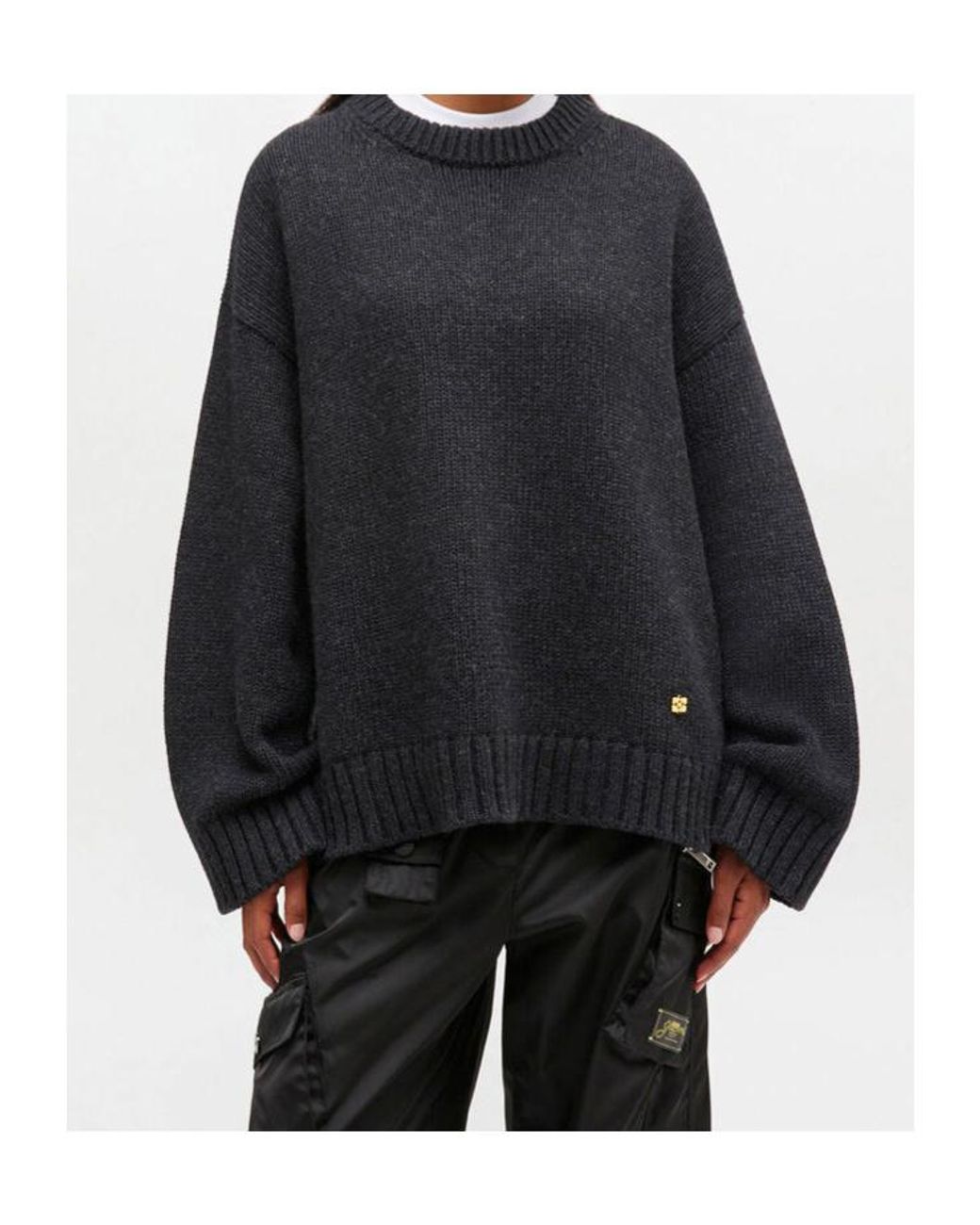 Ganni Blue Dark Wool Mix Jumper