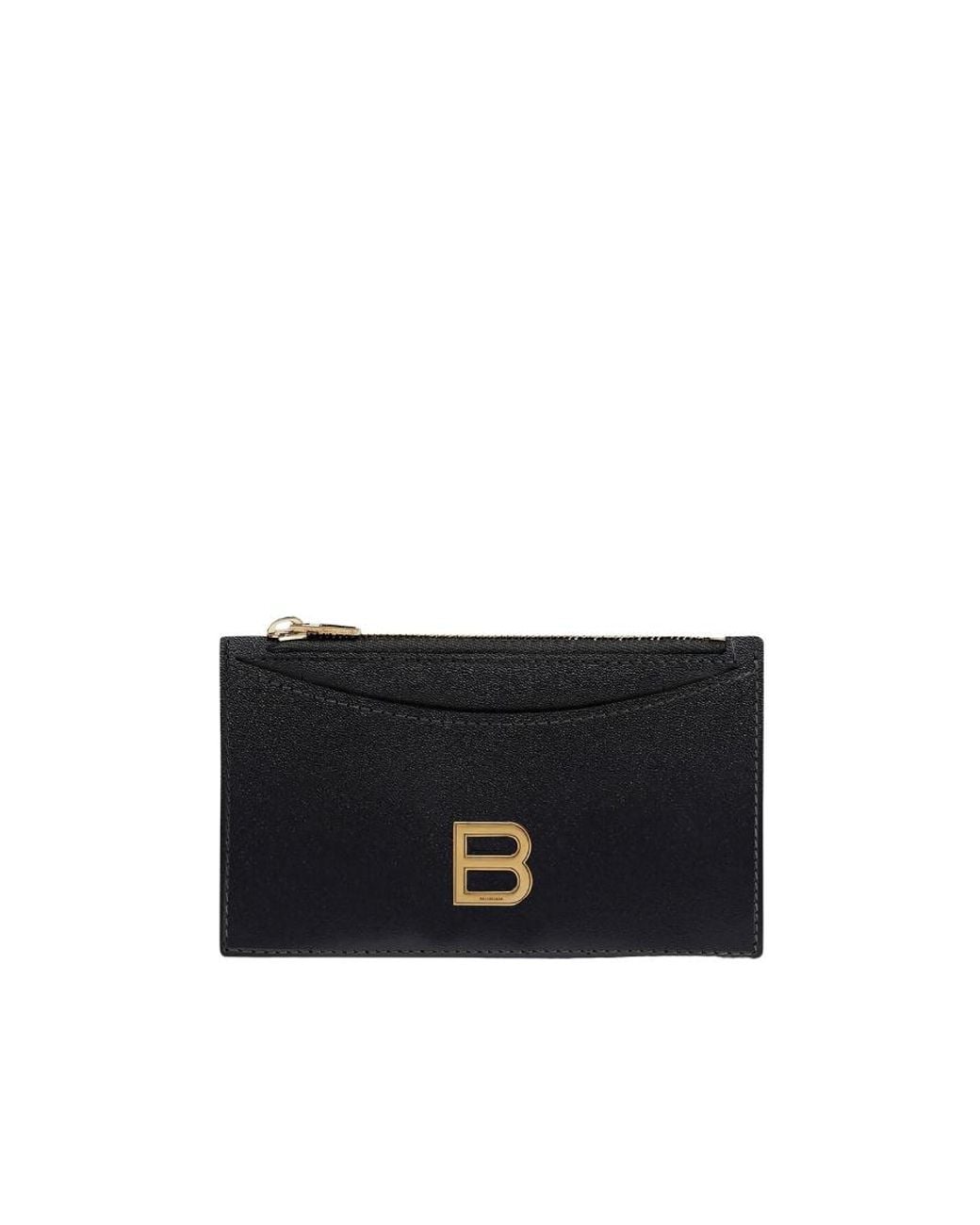 Balenciaga Black Hourglass Long Coin And Card Holder