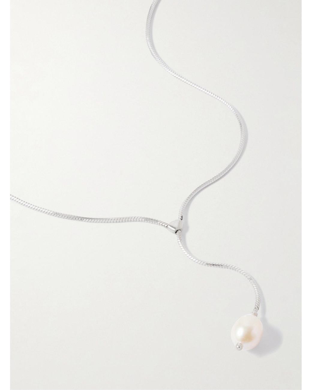 Loren Stewart White Sterling Pearl Necklace