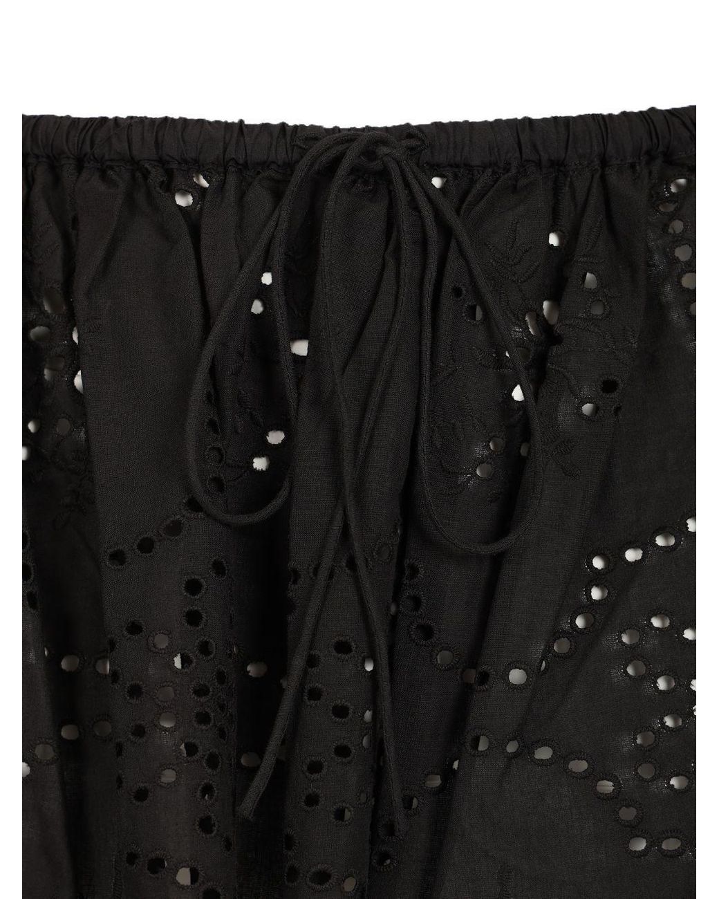 Matteau Black Broderie Embroidered Mini Skirt