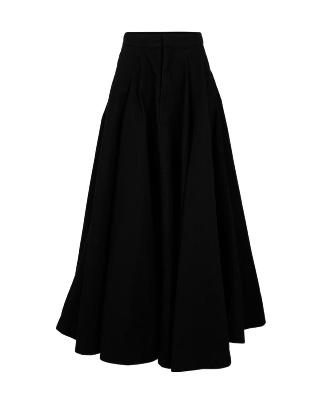 Balenciaga Black Bal Godet Maxi Skirt