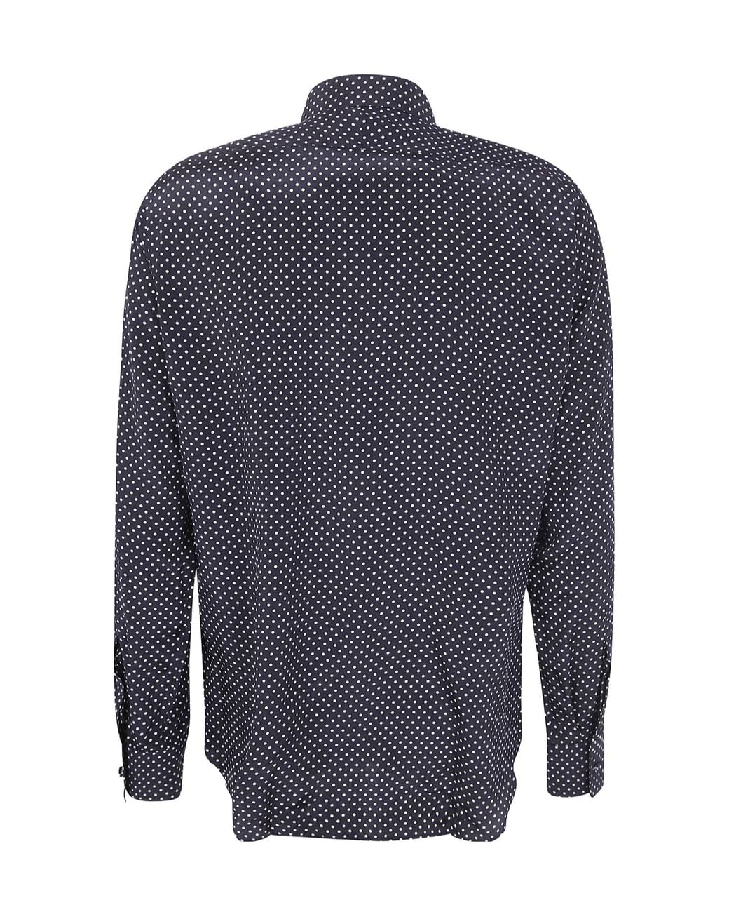 Tom Ford Blue Polka Dot Shirt for men