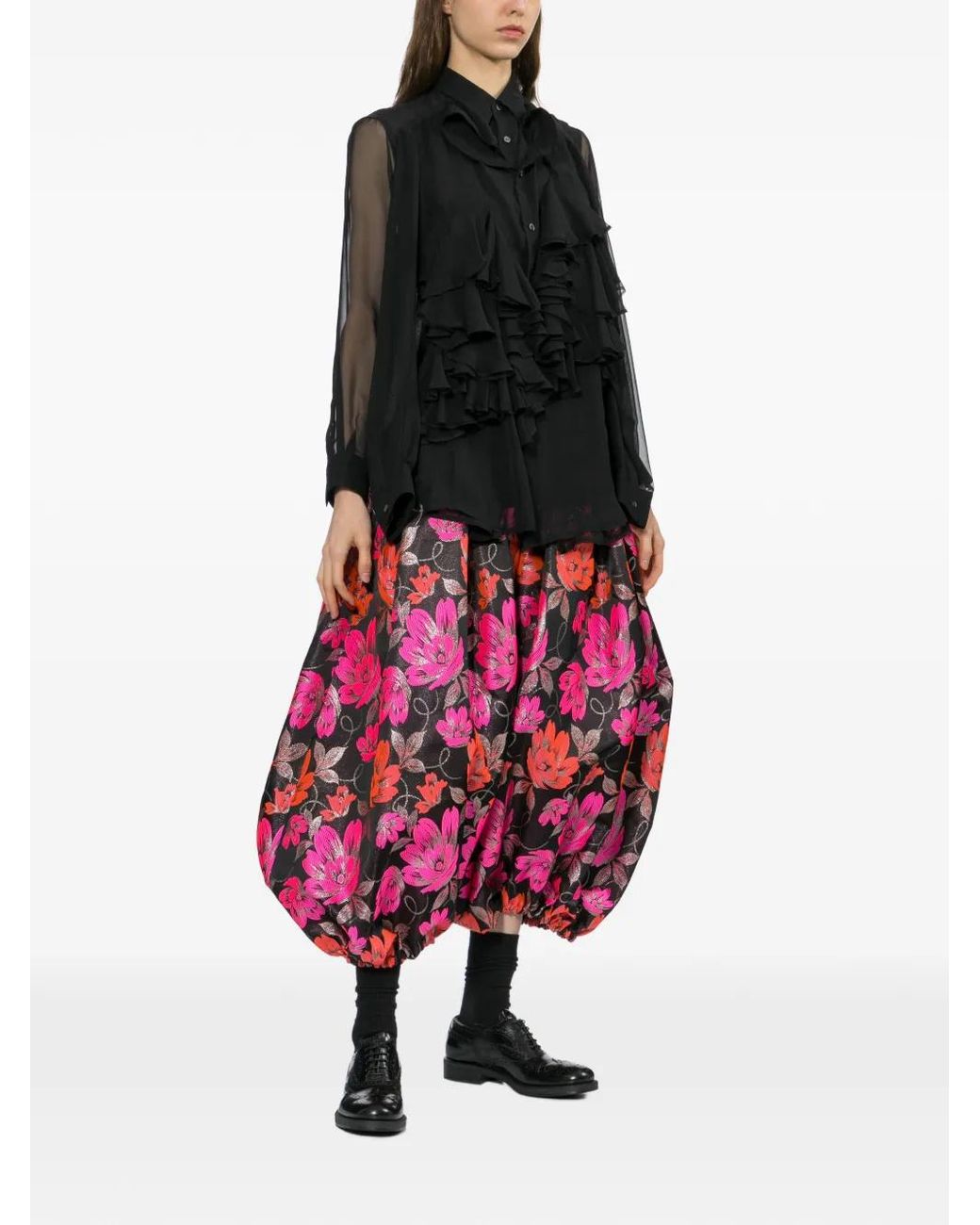 Comme des Garçons Black Ruffled Shirt