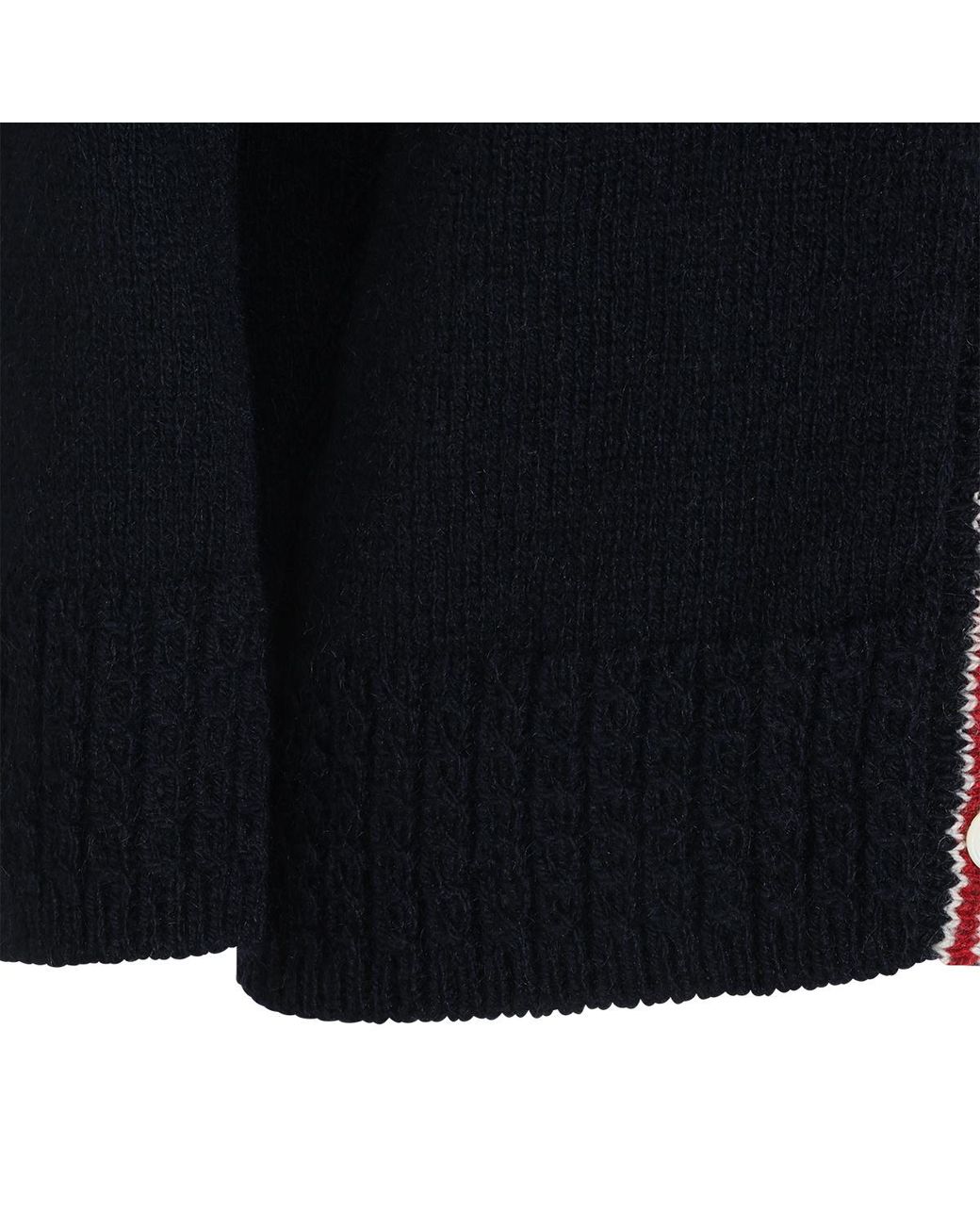 Thom Browne Blue Hector Pointelle-Knit Cardigan