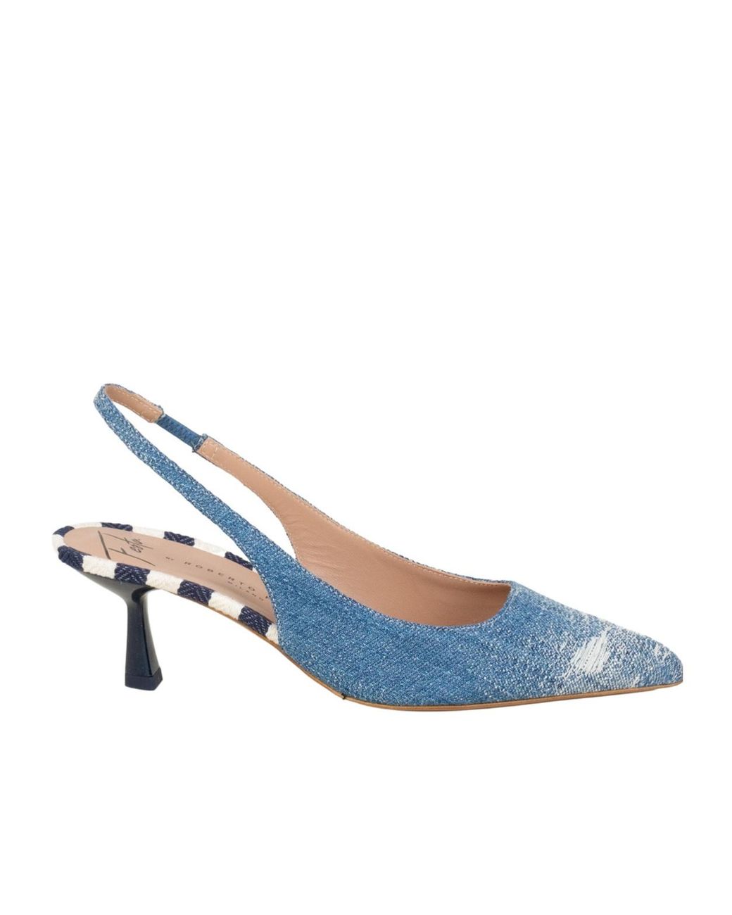 Roberto Festa Blue Dalila Slingback Pointed Toe Pumps