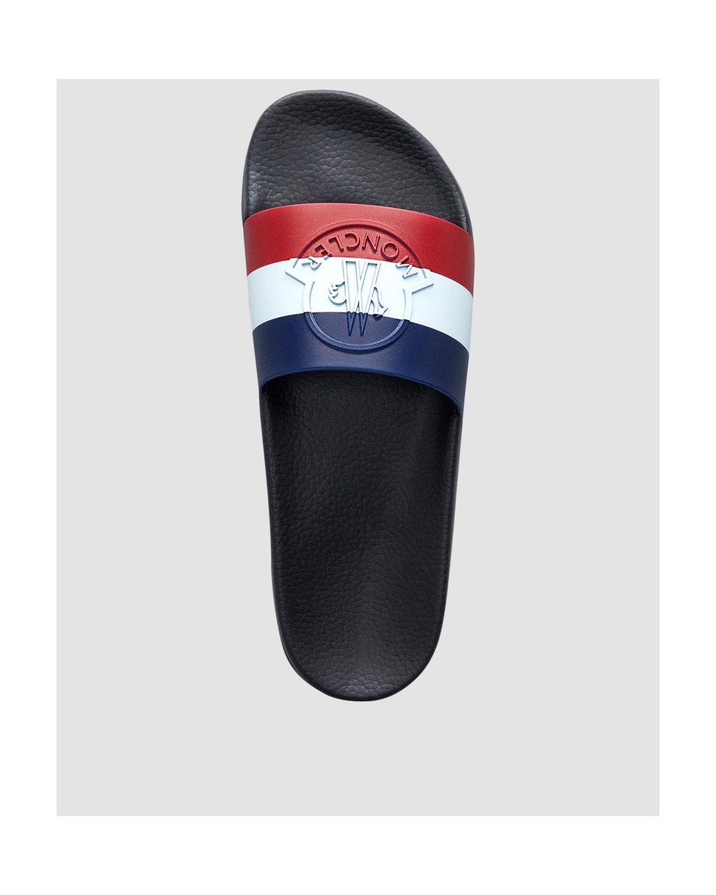 Moncler Blue Basile Slip-On Slides for men