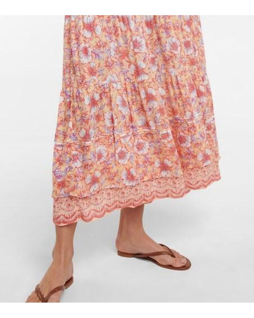 Poupette Pink Della Floral Maxi Dress