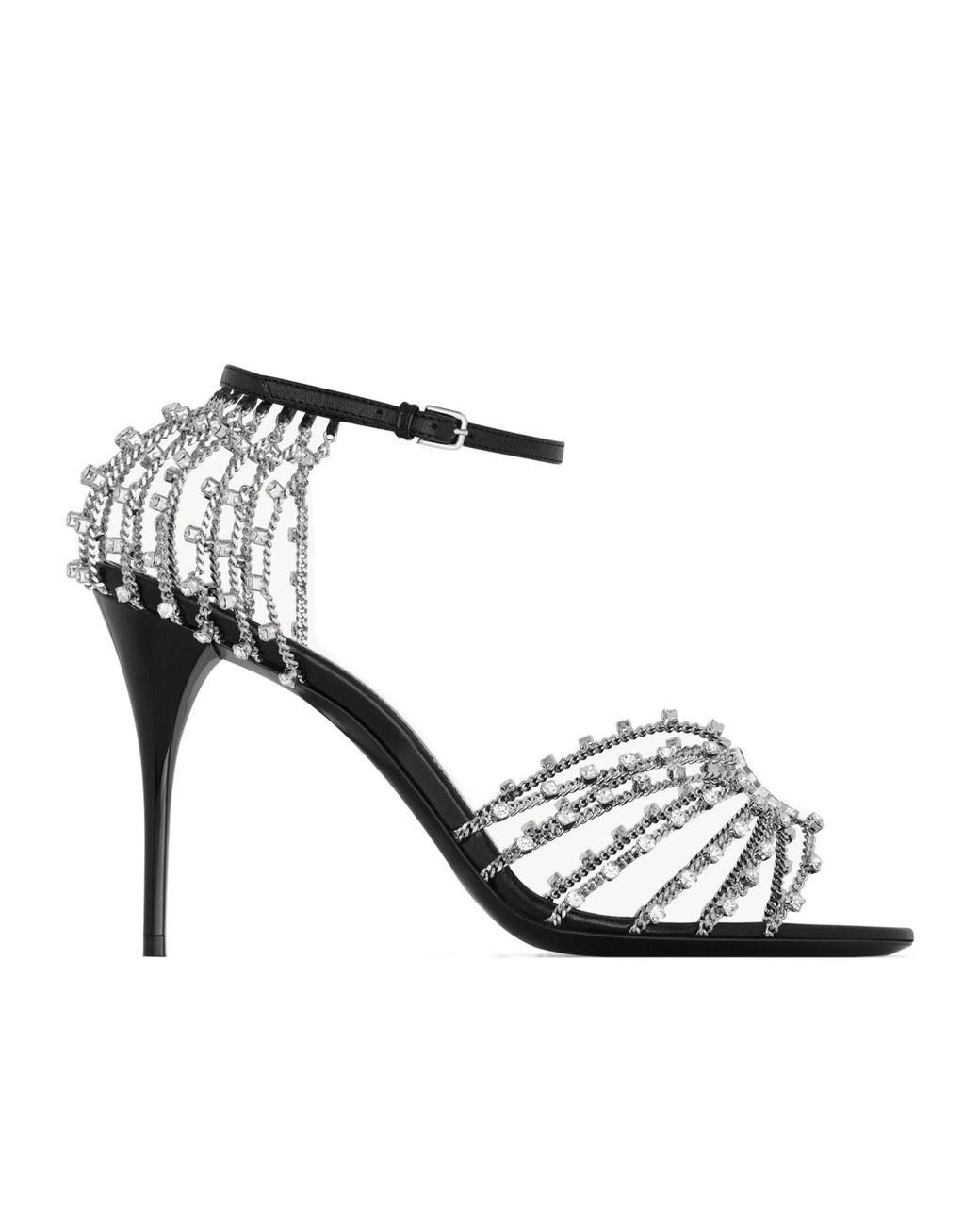 Saint Laurent White Babylone High-Heeled Sandals