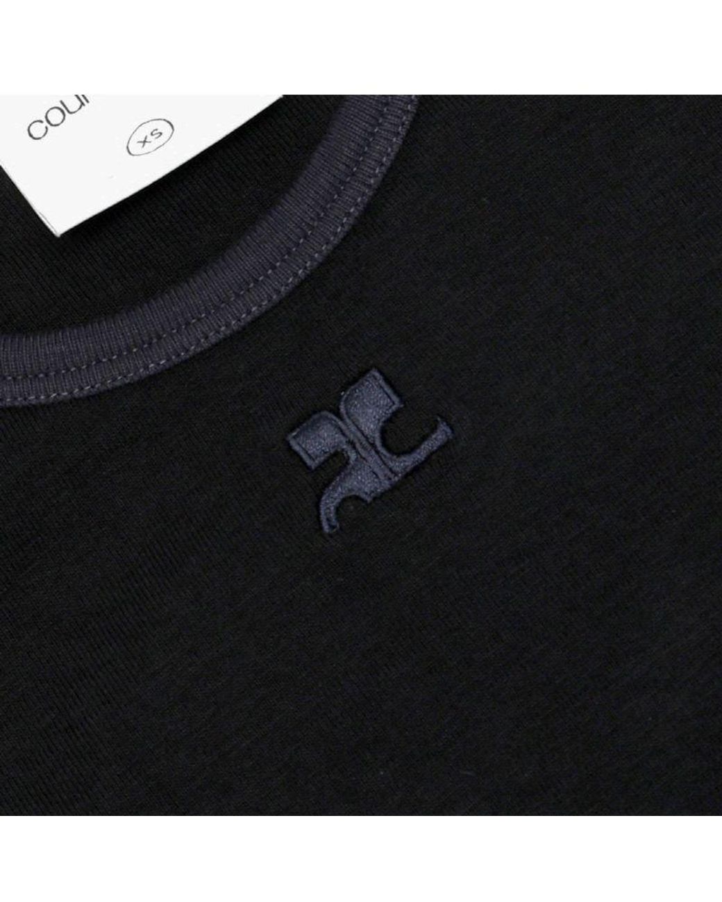 Courreges Black Short-Sleeved T-Shirt