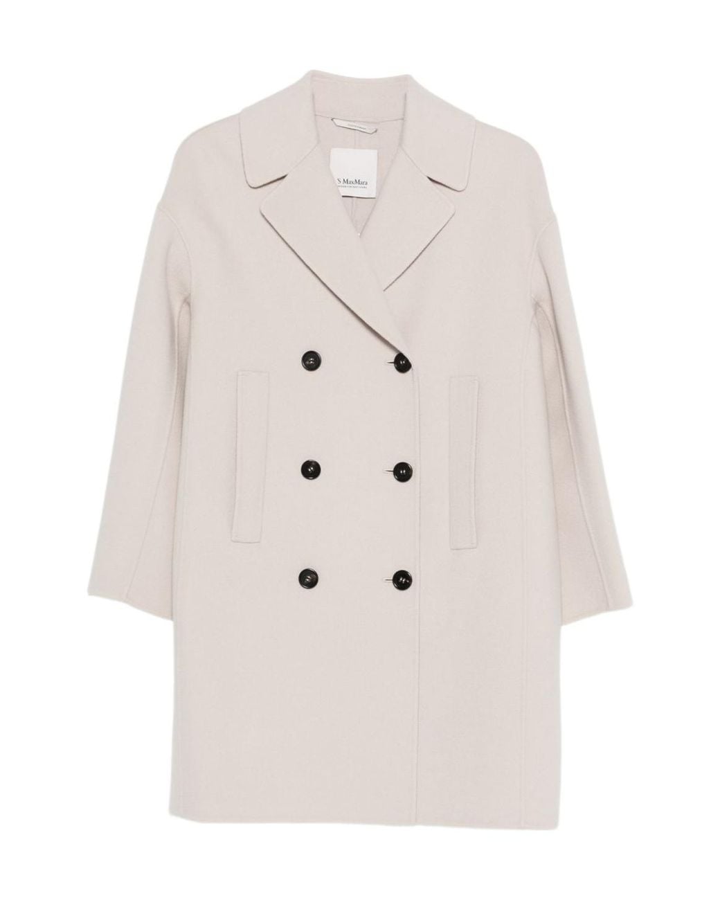 Max Mara White 'S Eden Double Breasted Coat