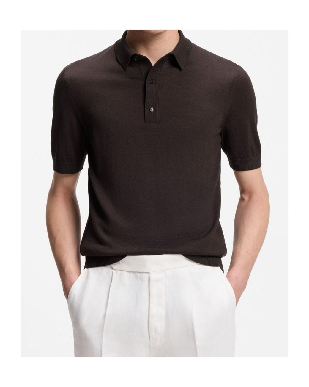 Boss Black Buttoned Polo Shirt for men