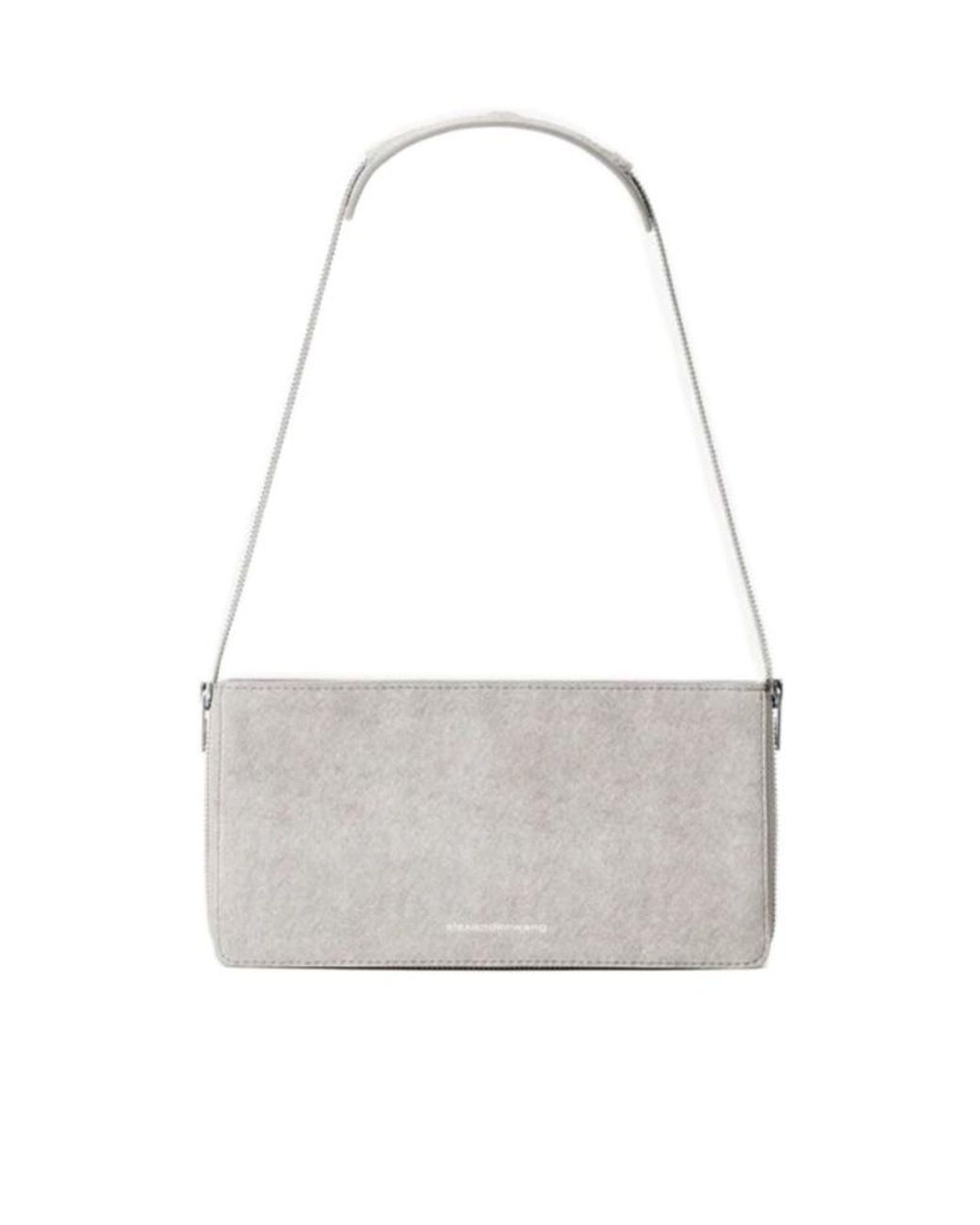 Alexander Wang White Siren Zip-Up Mini Shoulder Bag