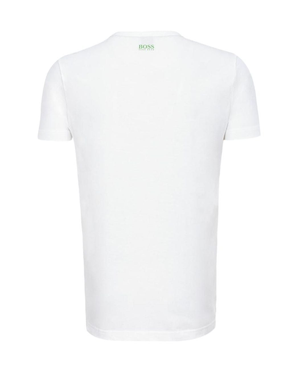 Boss White Logo Details T-Shirt for men