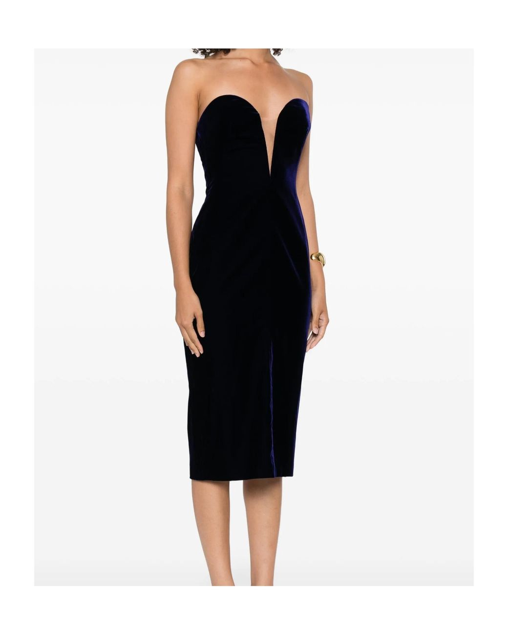 Tom Ford Black トム フォード ストラップレス ミディドレス