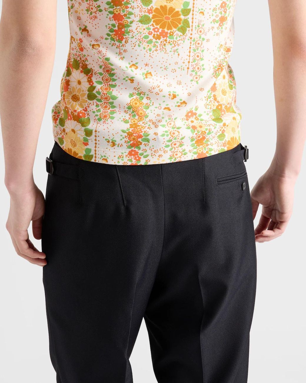 Prada Black Wool Blend Pants for men