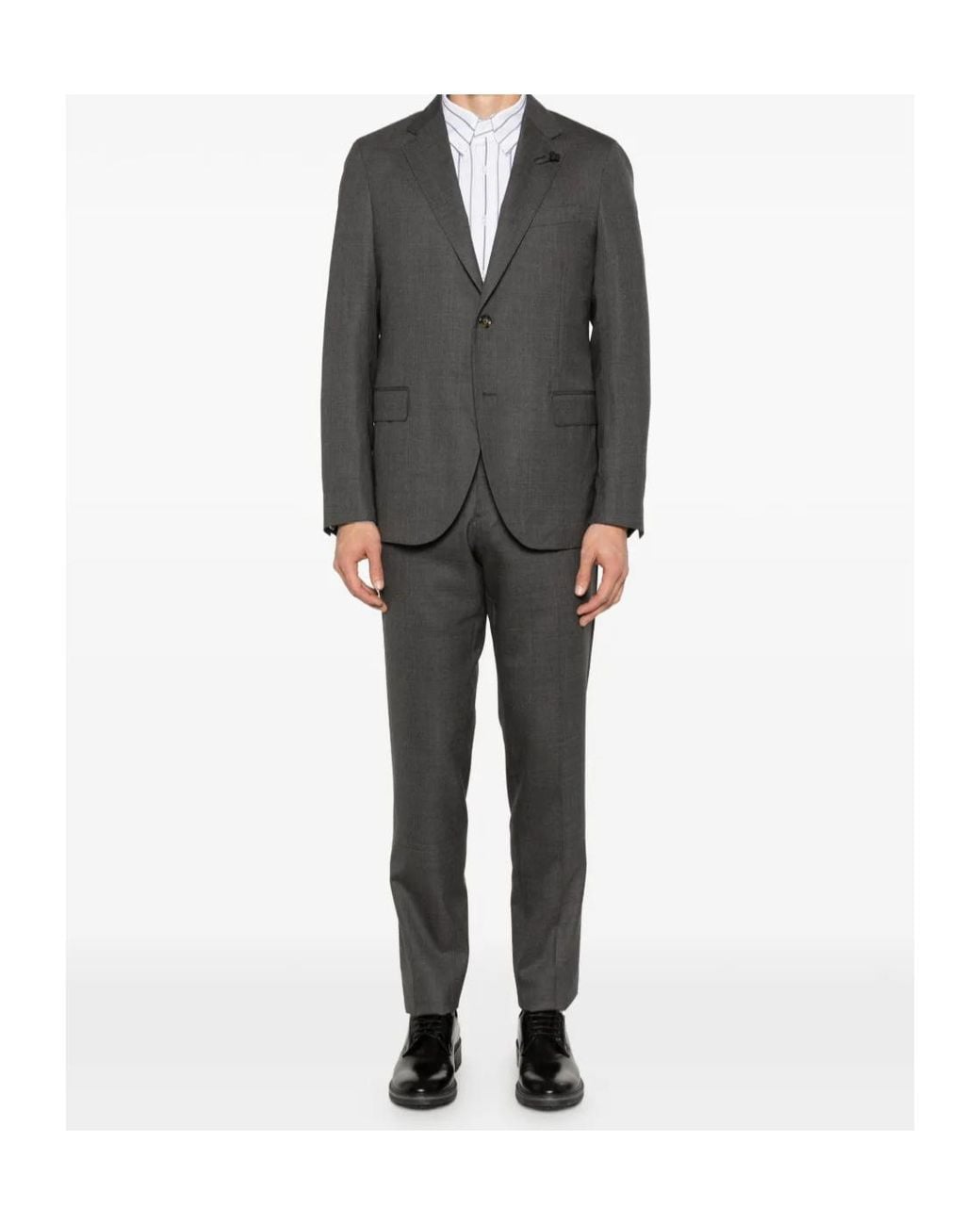 Lardini Gray Two-Button Tailored Suit for men