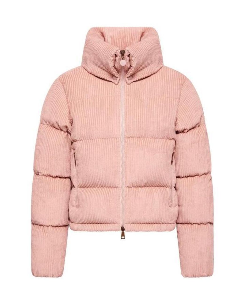 Moncler Pink Lumineux Corduroy Short Down Jacket