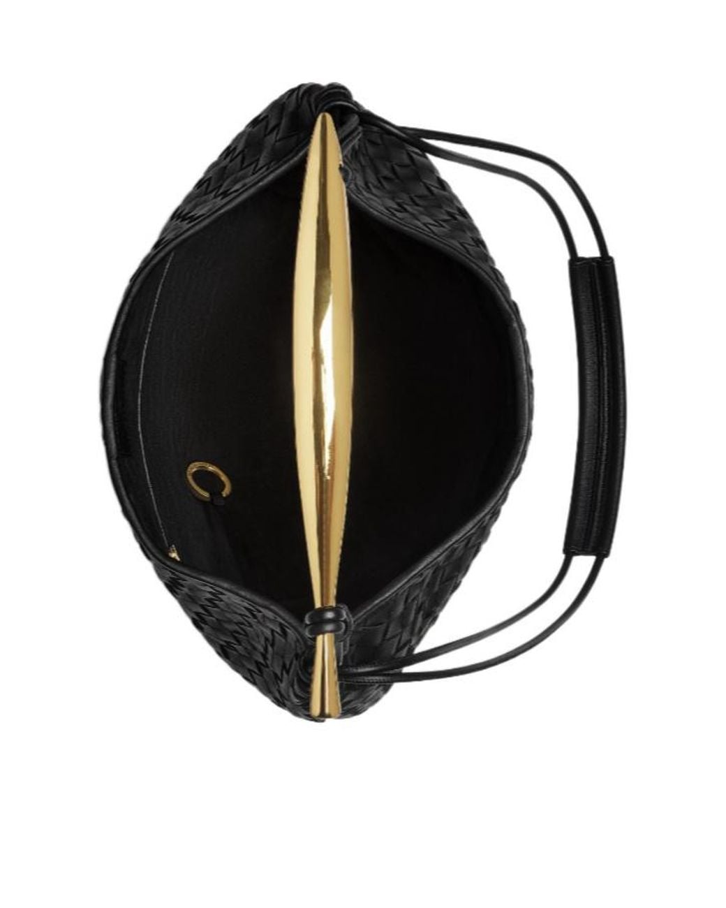 Bottega Veneta Black Sardine Messenger Bag for men