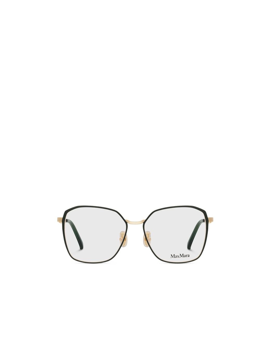 Max Mara Metallic Square Frame Glasses