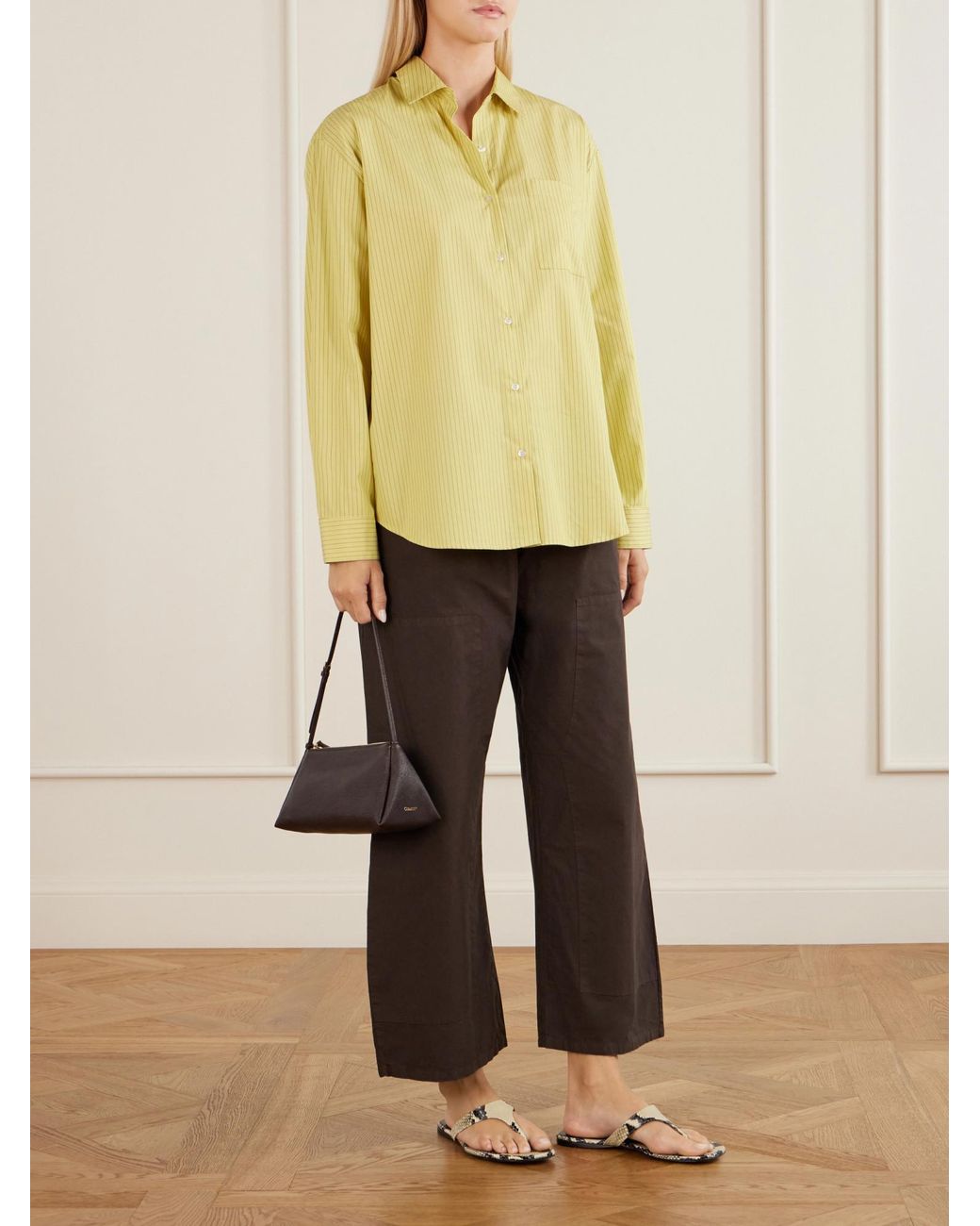 Leset Yellow Cotton And -Blend Poplin Shirt