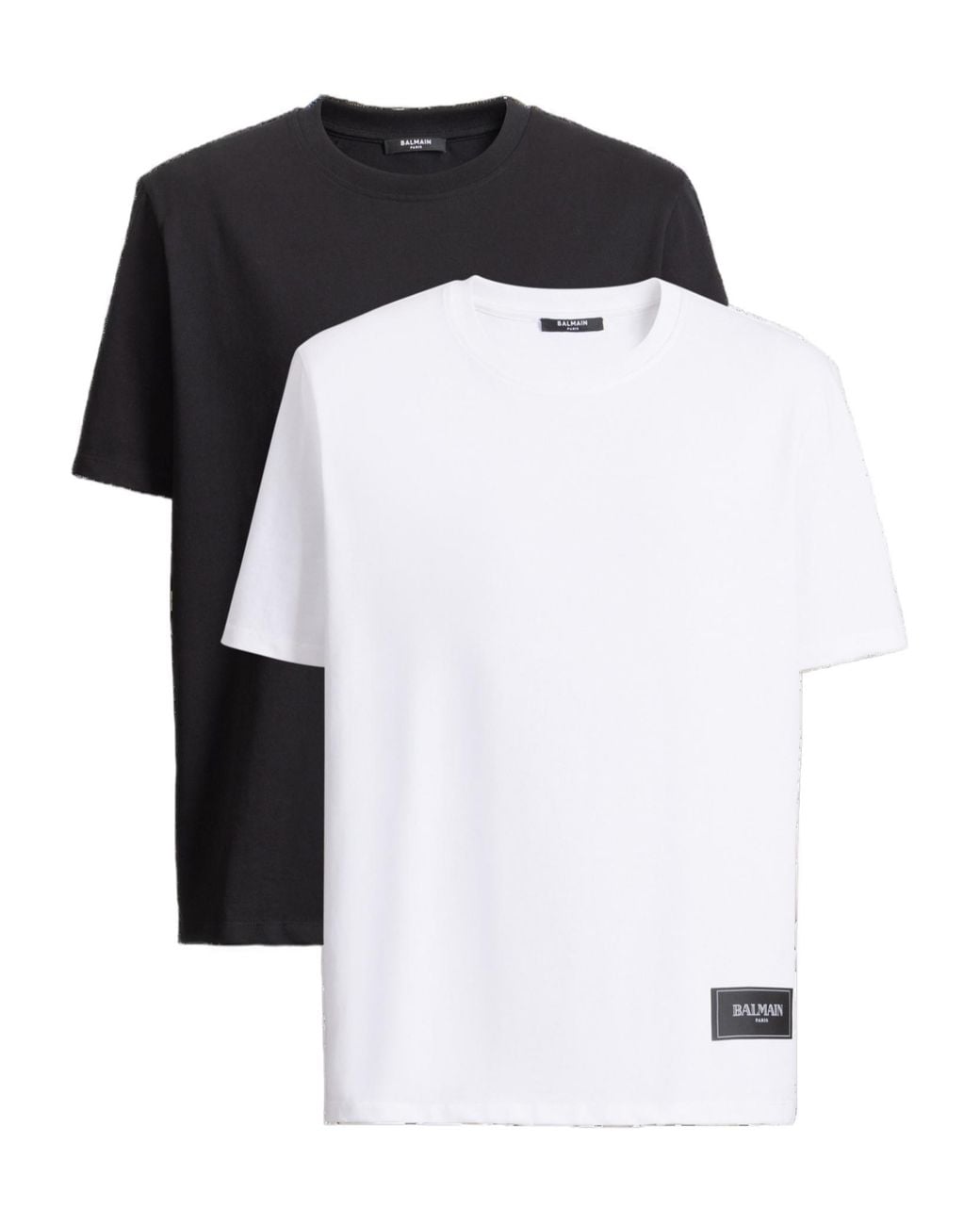 Balmain Black Logo Patch T-Shirt Pack for men
