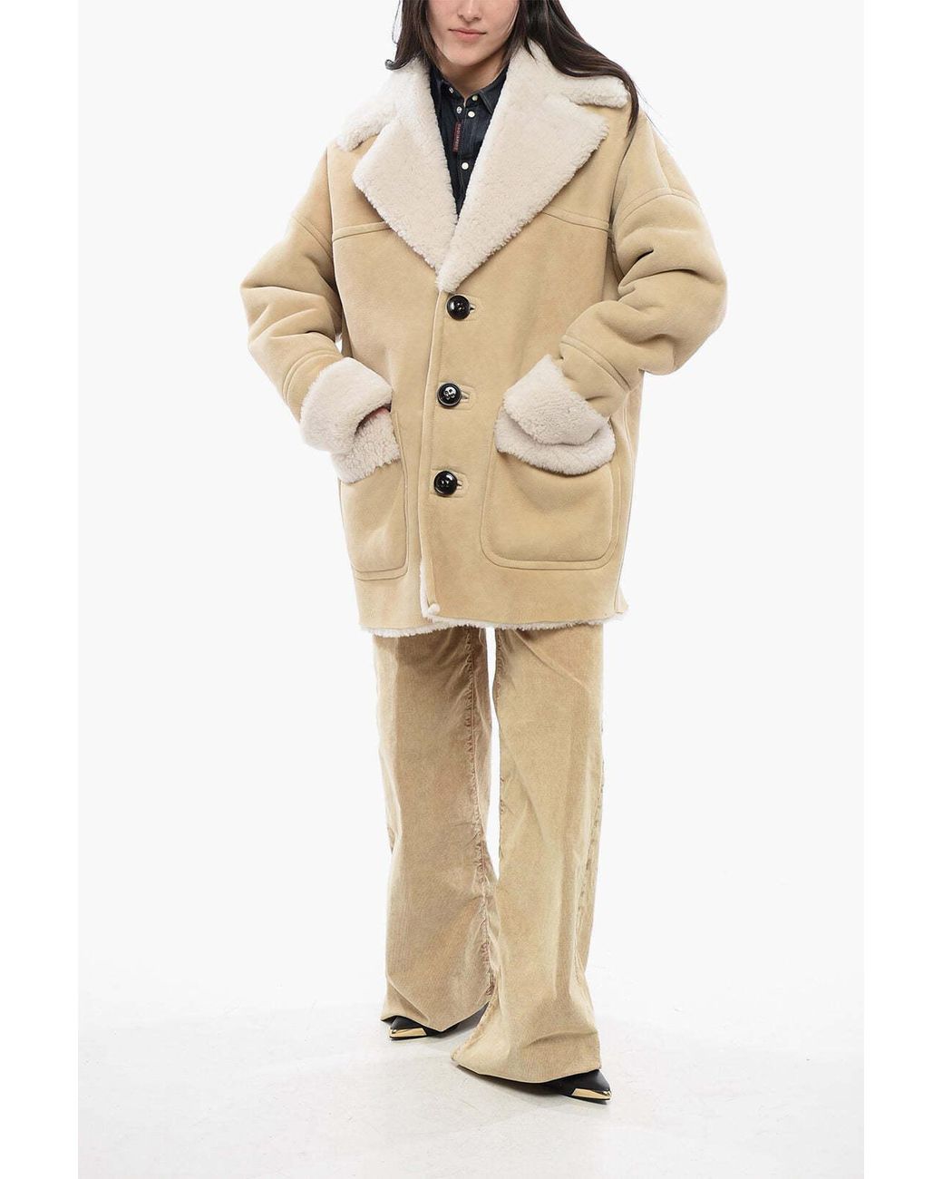 DSquared² Natural Patch-Pocket Coat