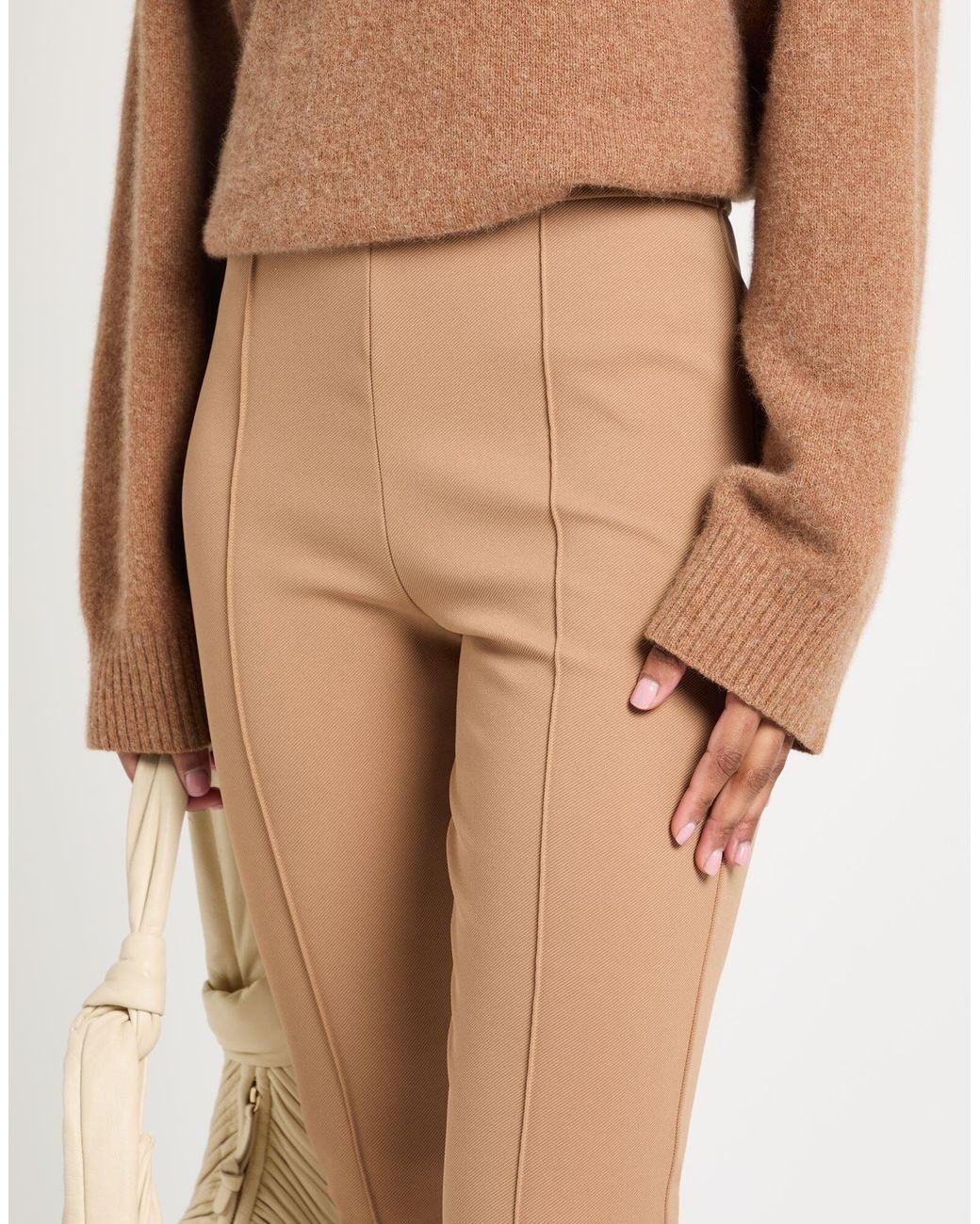 Max Mara Natural Plain Colour Casual Trousers