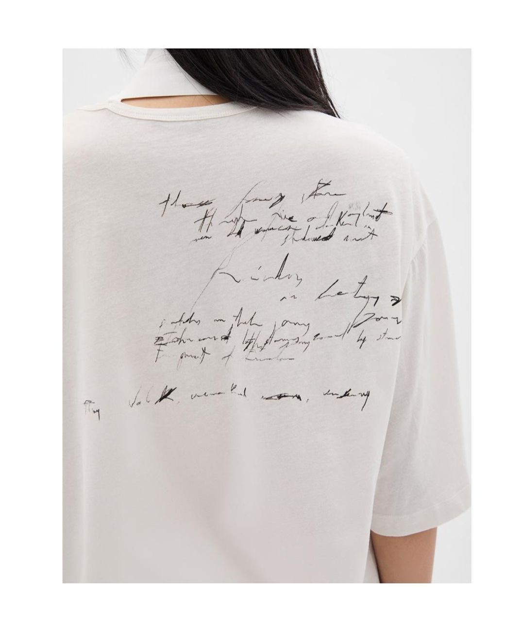 Ann Demeulemeester White Agapi Jersey T-Shirt