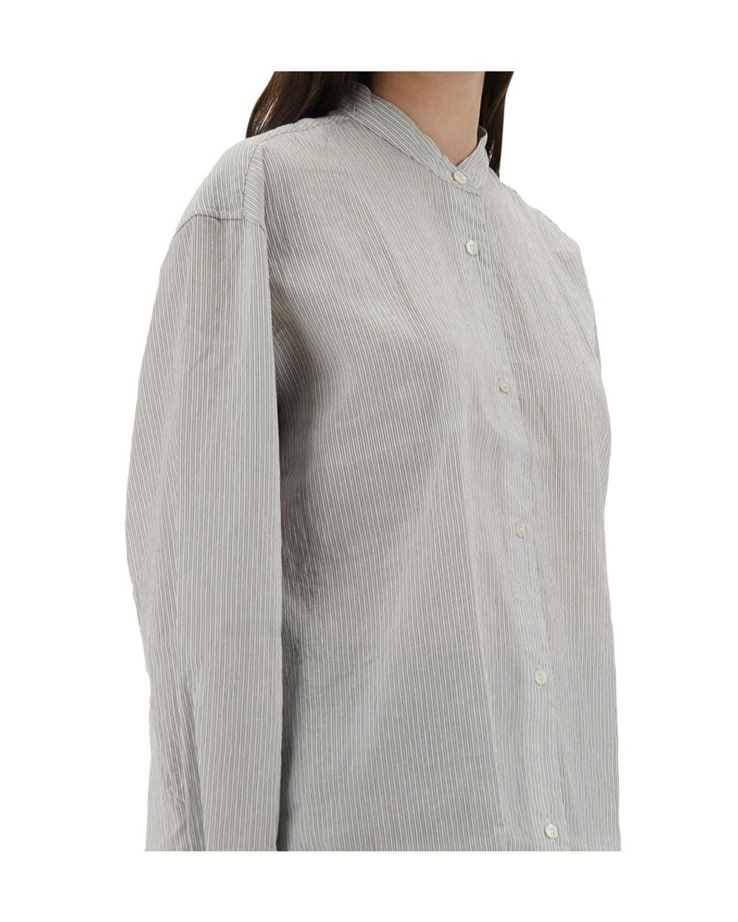 Studio Nicholson Gray Dilys Striped Shirt