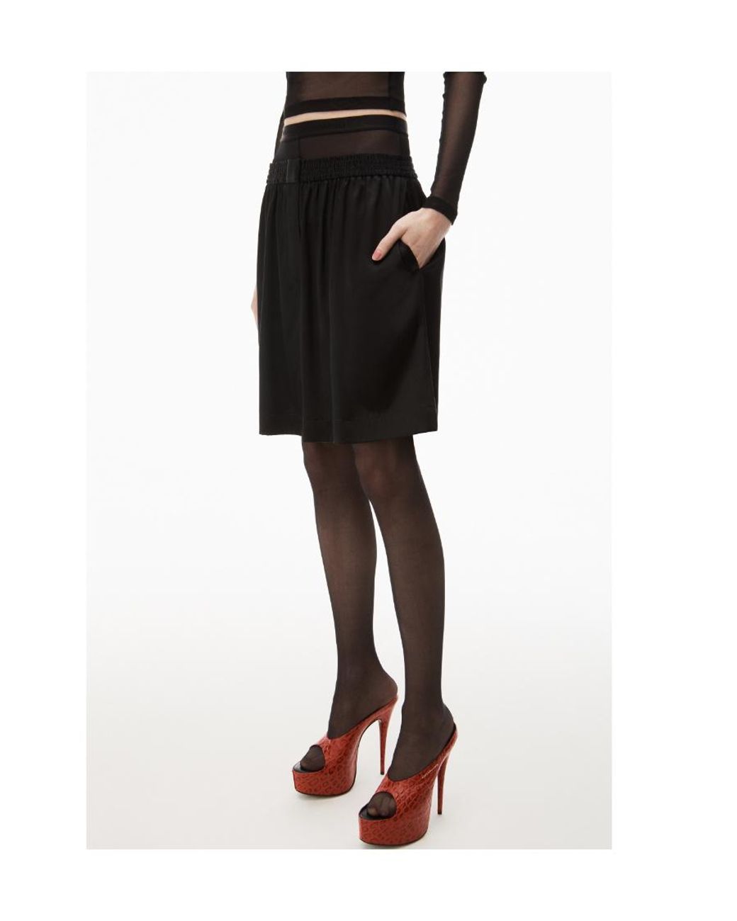 Alexander Wang Black Layered Boxer Shorts