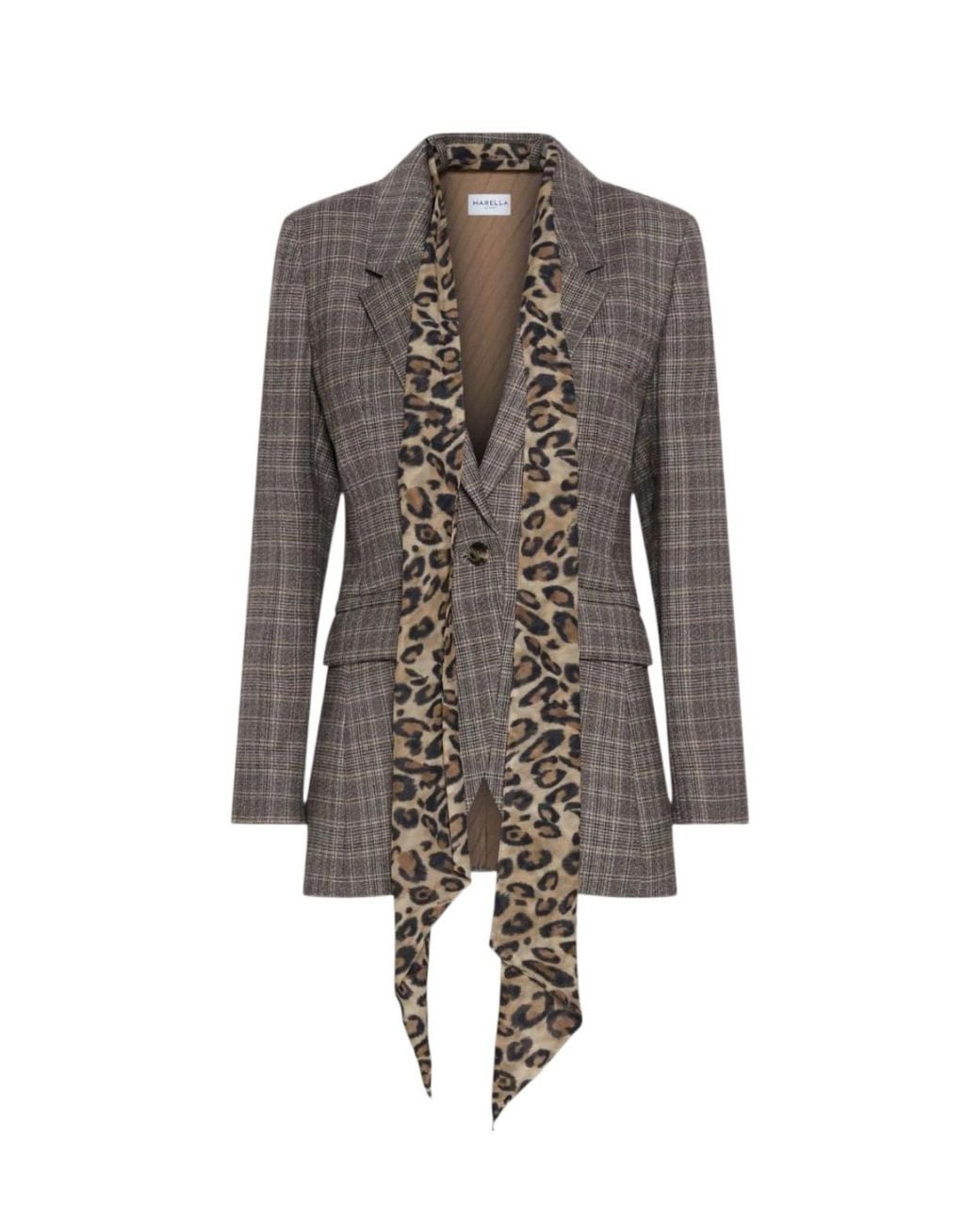 Marella Gray Single-Breasted Blazer