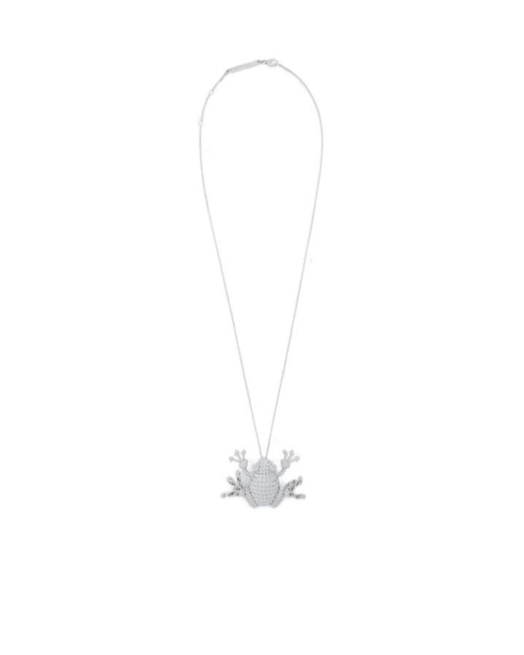 Loewe White Frog Necklace