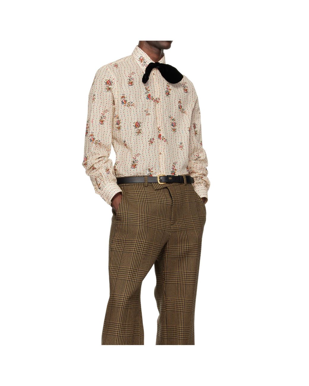 Valentino Natural All-Over Patterned Button-Up Shirt for men