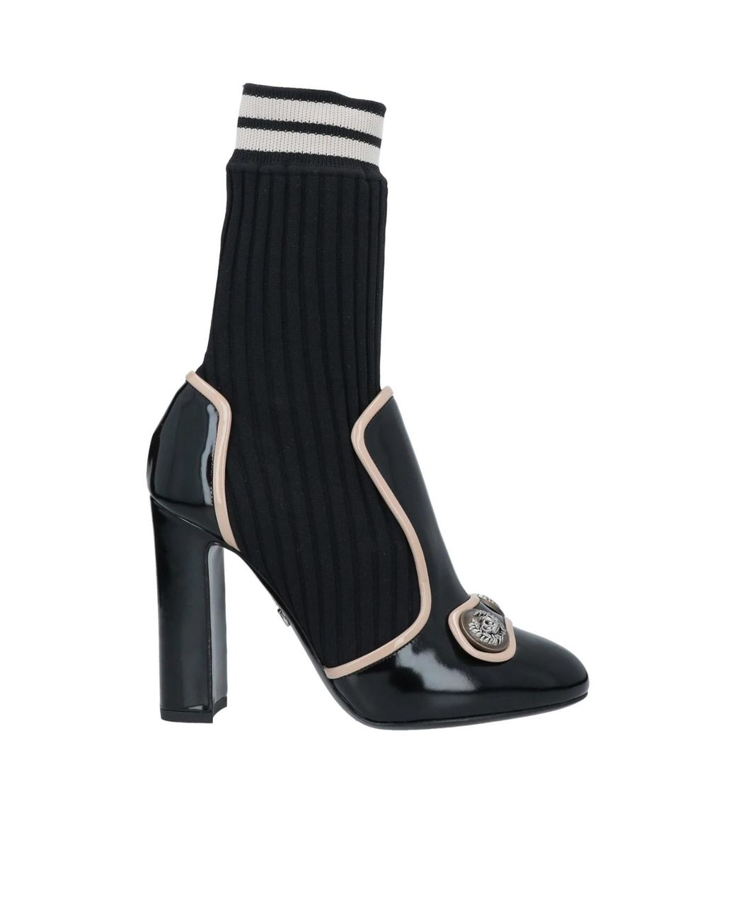 Dolce & Gabbana Black Knitted Ankle Boot