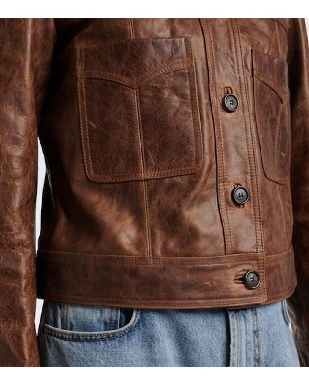 Nili Lotan Brown Susannah Leather Jacket