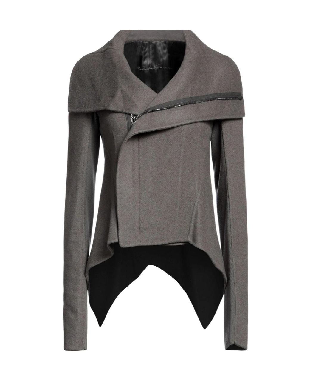 Rick Owens Black Minimalist Wool Jacket