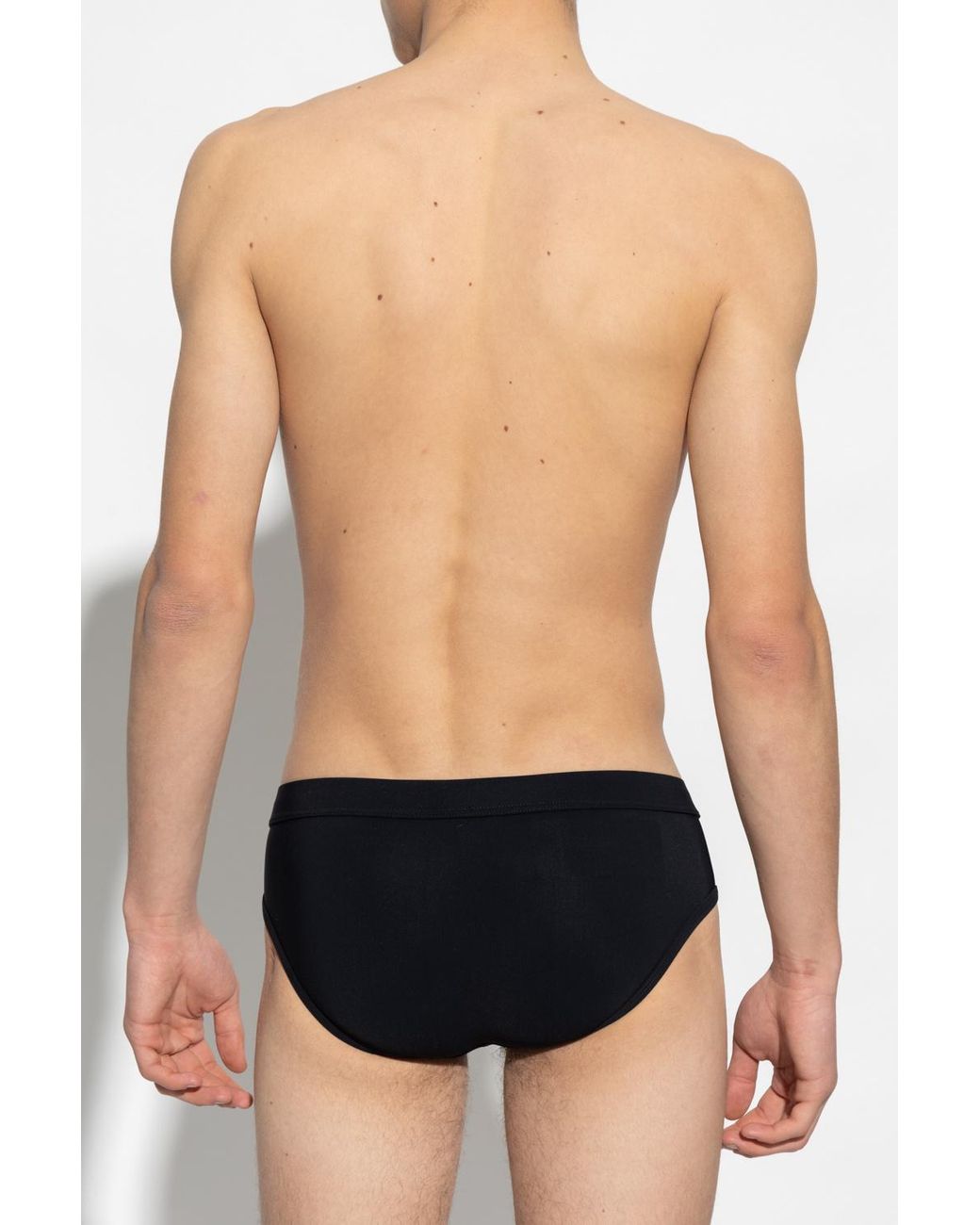 Dolce & Gabbana Black Logo-Patch Drawstring Briefs for men