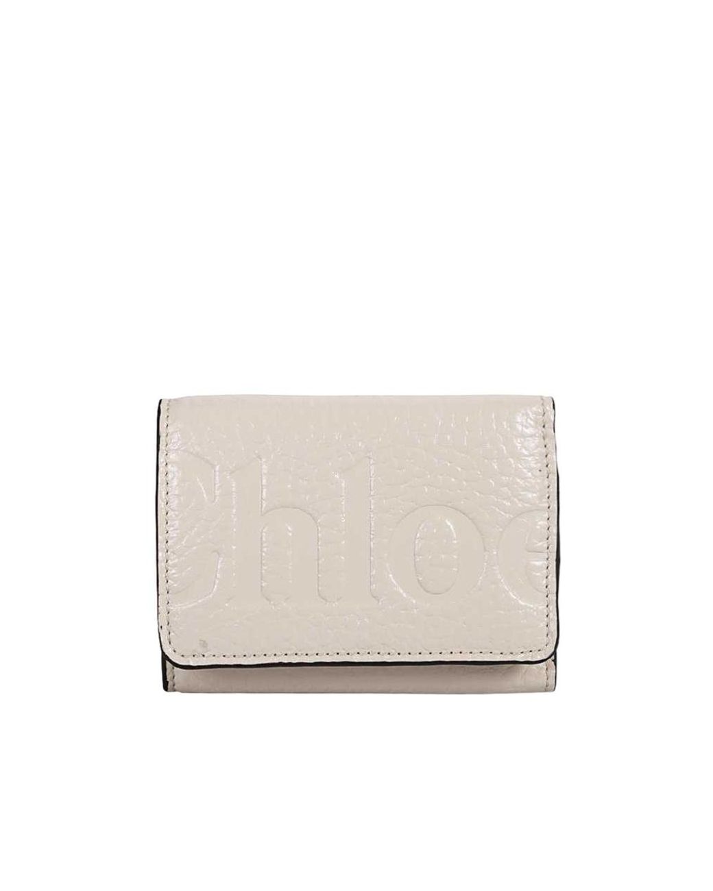 Chloé White Logo Wallet