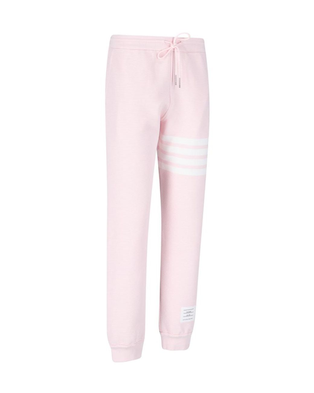 Thom Browne Pink 4-Bar Drawstring Sweatpants