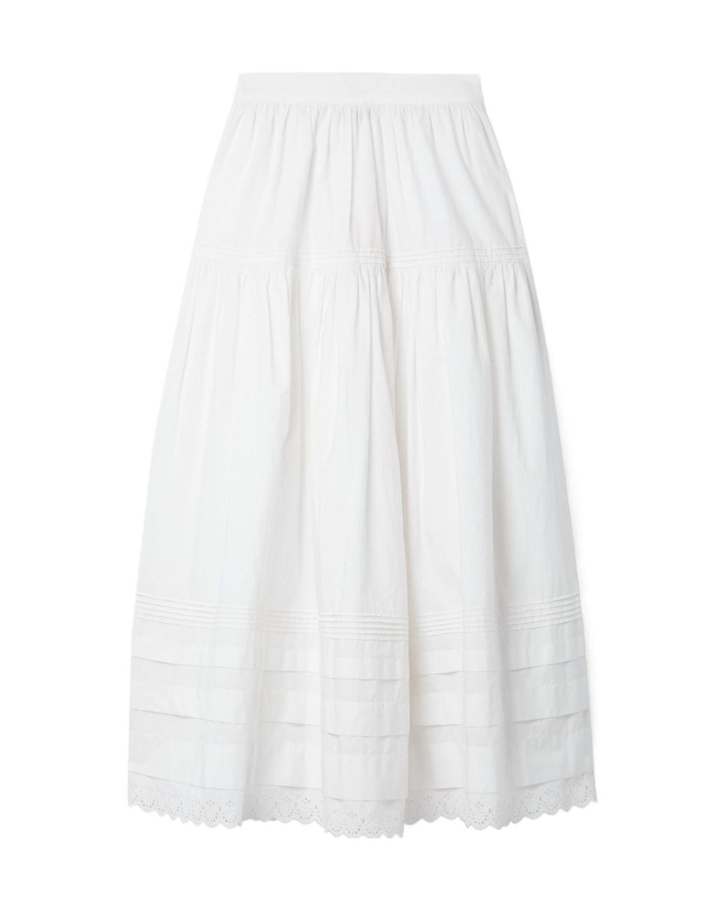 Doen White Vintage-Style Cotton Dress