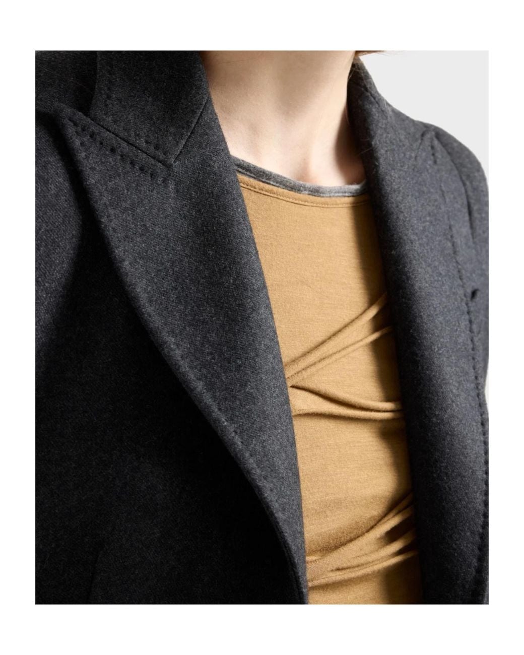 7 For All Mankind Blue High Shoulder Blazer