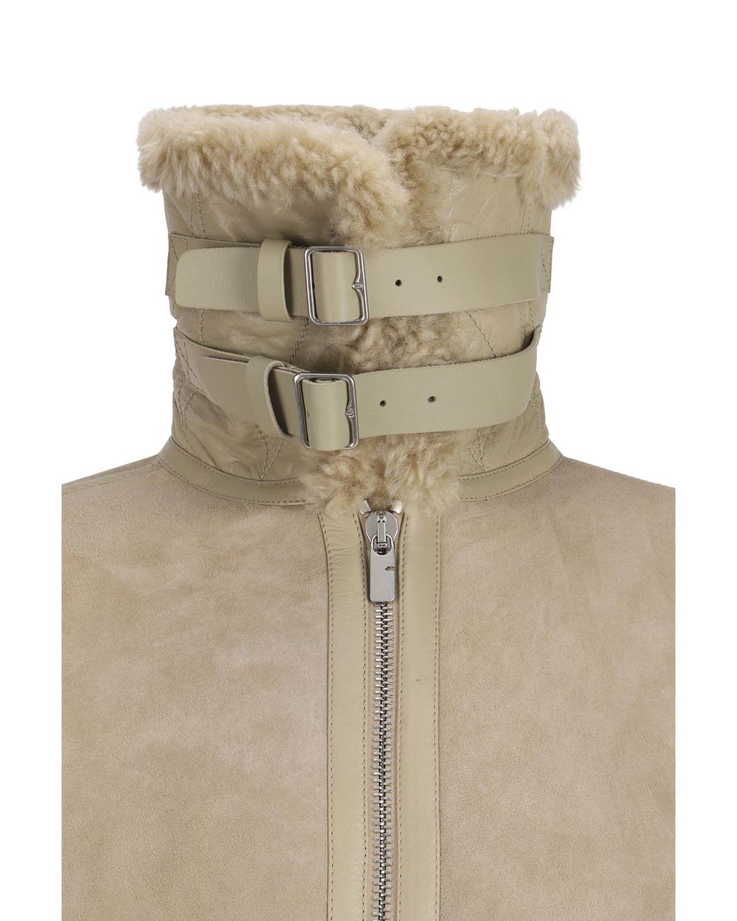 Burberry Natural Long Sleeved Zip-Up Jacket