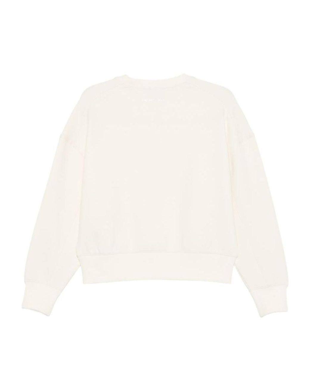 Emporio Armani White Embroidered Logo Sweatshirt