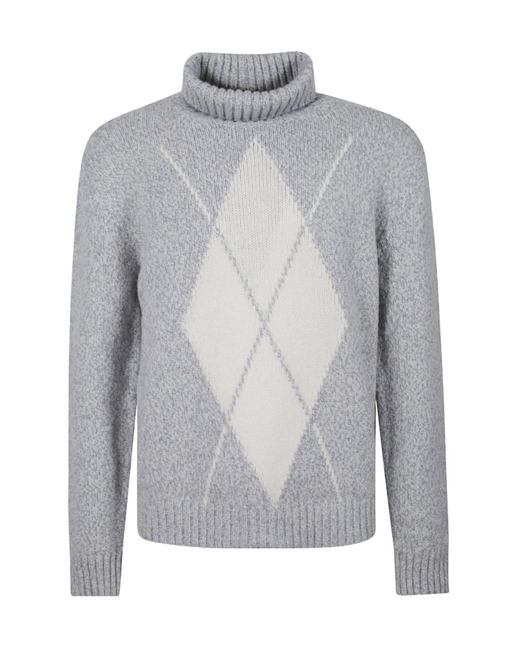 Eleventy Gray Long-Sleeved Roll-Neck Jumper for men