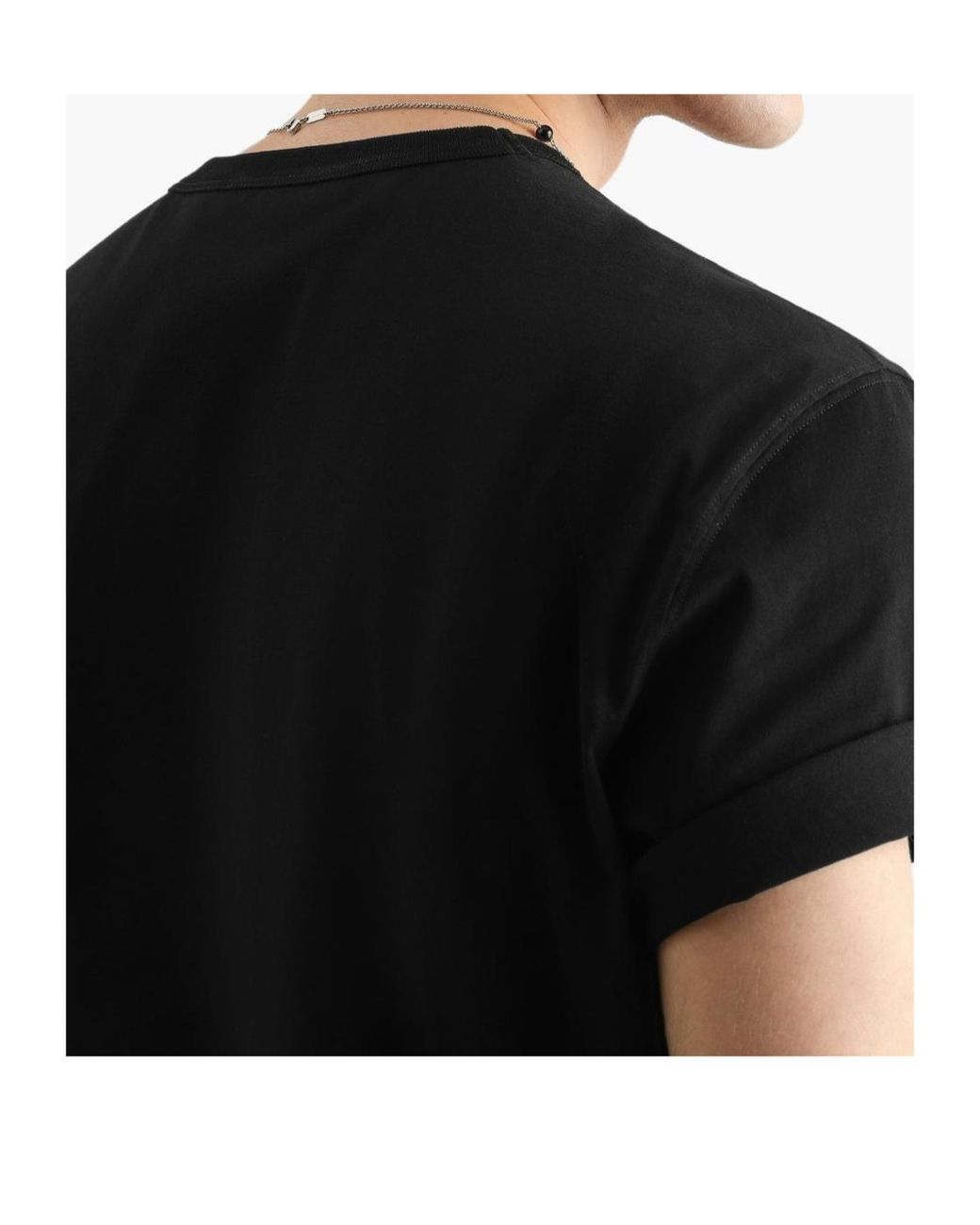 Dolce & Gabbana Black Logo Embroidered Short-Sleeved T-Shirt for men
