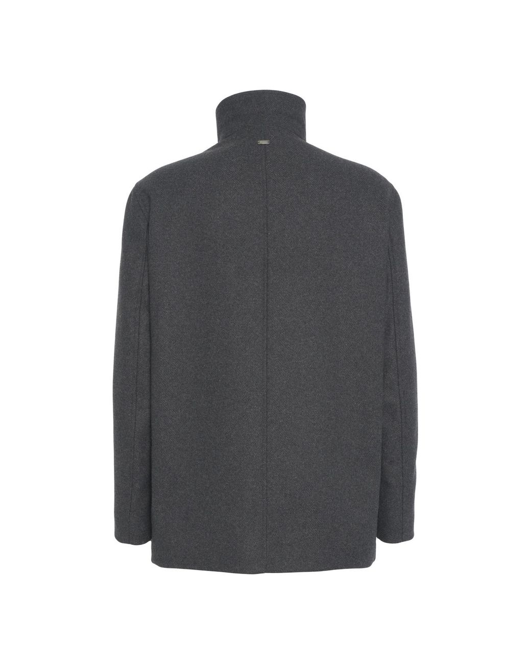 Herno Gray Button Coat for men